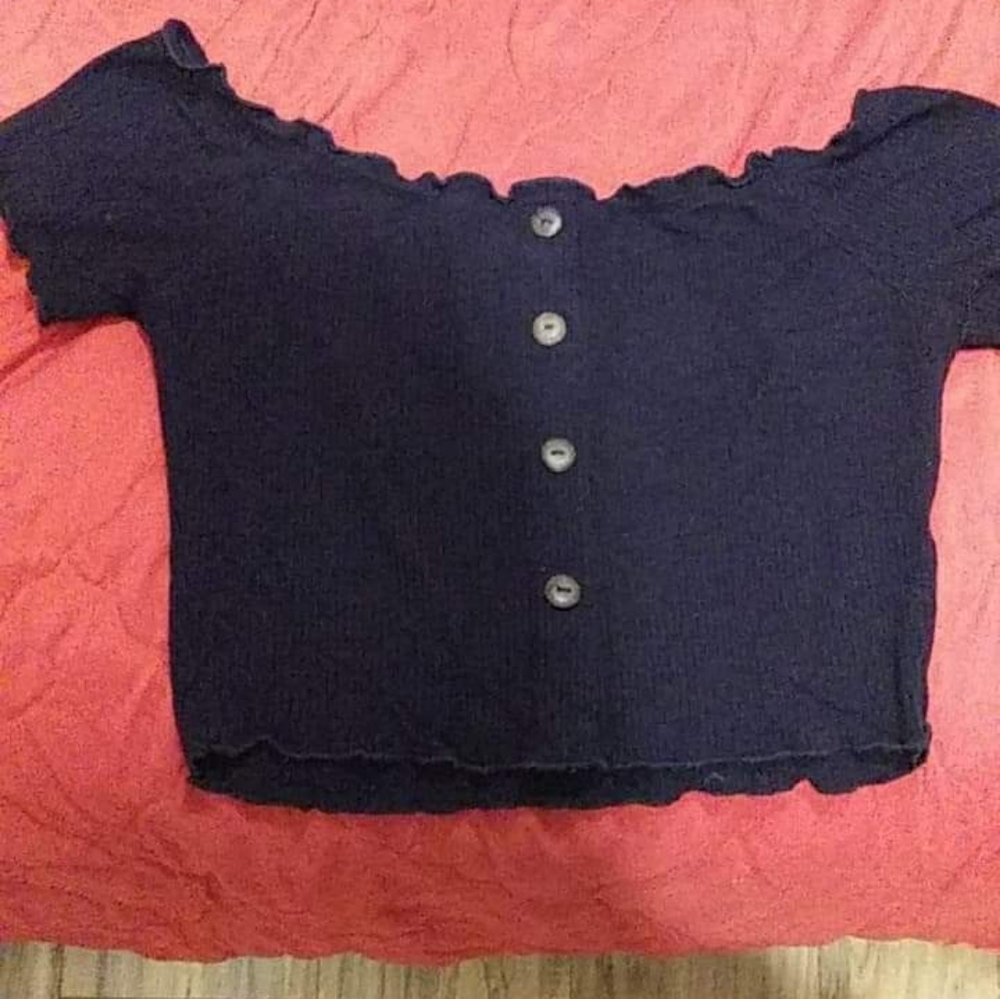 Navy blue crop top